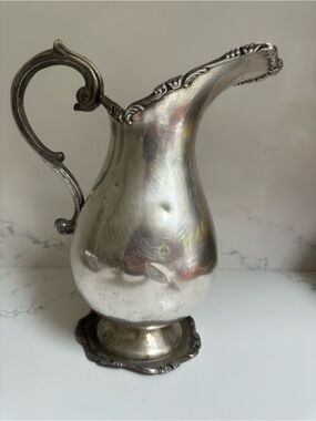 Mid century silver toned plated Decorative Pitcher